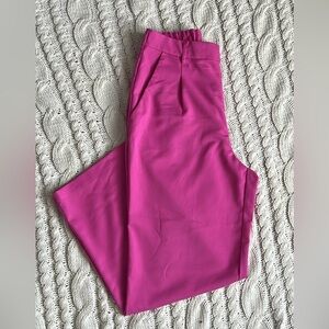 Vibrant Pink Wide-Leg Pants